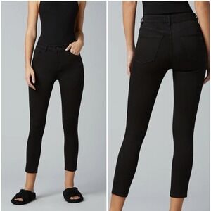 DL1961 Jeans Womens 27 Black Florence Instasculpt Cropped Skinny Mid Rise Denim